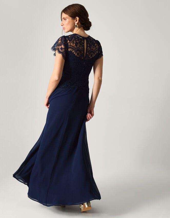 Monica Lace Bridesmaid Dress, Blue (NAVY), large