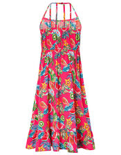 Inna Fruit Print Dress in Recycled Polyester, Pink (PINK), large