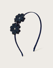 Jewel Flower Headband, , large