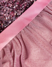 Truth Sequin Dress in Recycled Polyester, Pink (DUSKY PINK), large