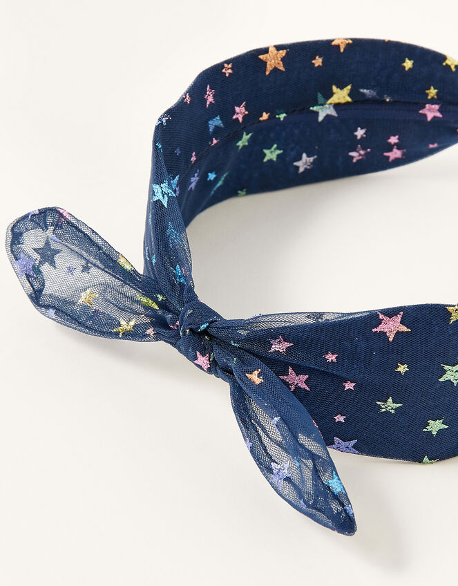 Rainbow Star Knot Headband, , large