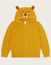 Leo the Lion Knit Hoodie, Yellow (MUSTARD), large