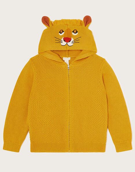 Leo the Lion Knit Hoodie Yellow, Yellow (MUSTARD), large