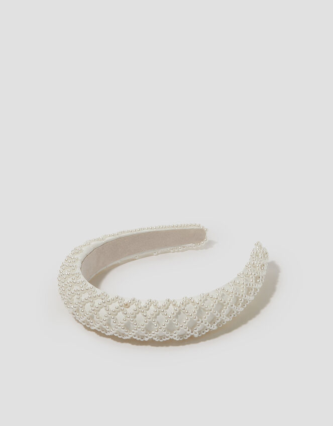Pearl Beaded Headband, , large