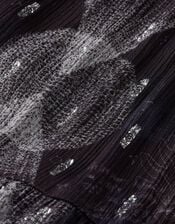 Scotch & Soda Print Gathered Maxi Dress, Blue (NAVY), large