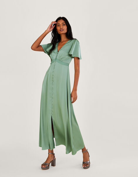 Ivy Shorter Length Maxi Dress Green, Green (GREEN), large
