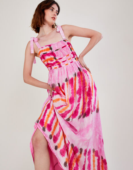 Talitha Tie Dye Maxi Dress Pink, Pink (PINK), large