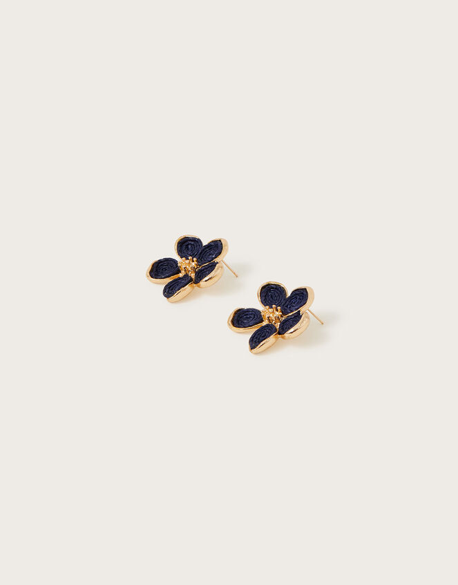 Statement Flower Stud Earrings, , large