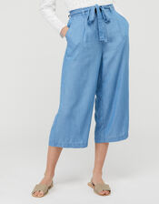 Tally Cropped Trousers in LENZING™ TENCEL™, Blue (DENIM BLUE), large