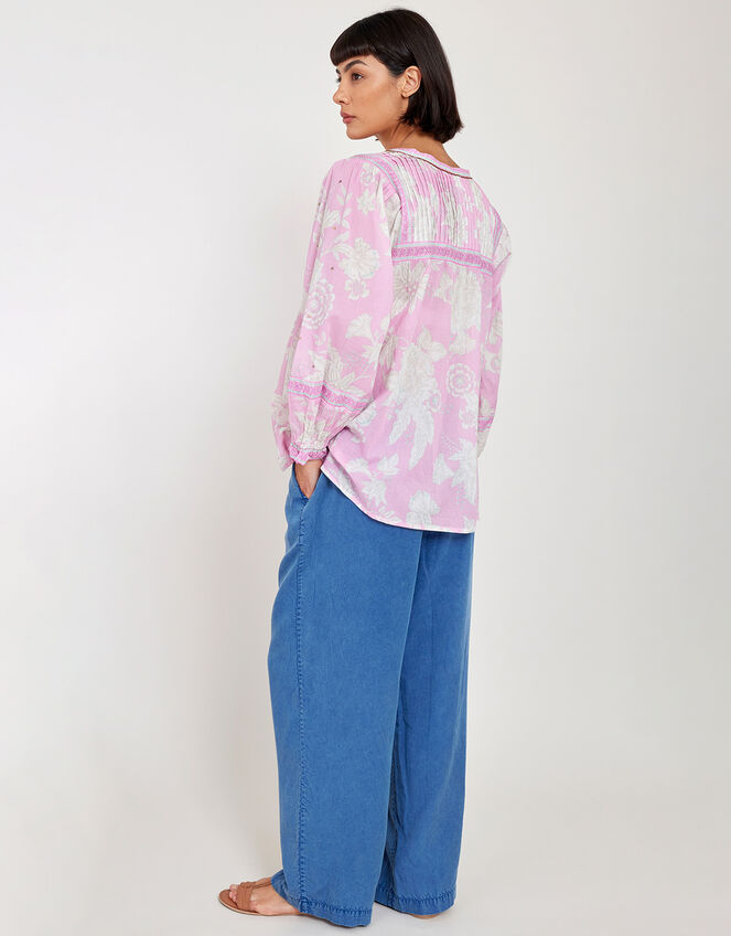 East Embellished Print Blouse, Pink (PINK), large
