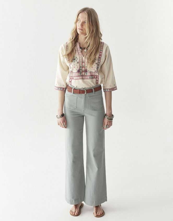 Maison Hotel Nimirta Embroidered Blouse, Multi (MULTI), large