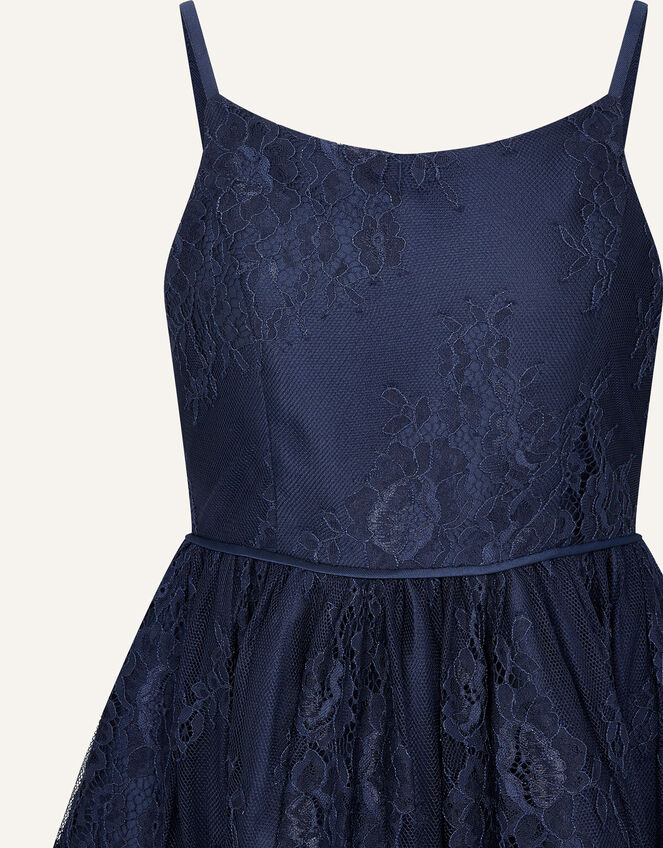 Lace Prom Dress, Blue (NAVY), large