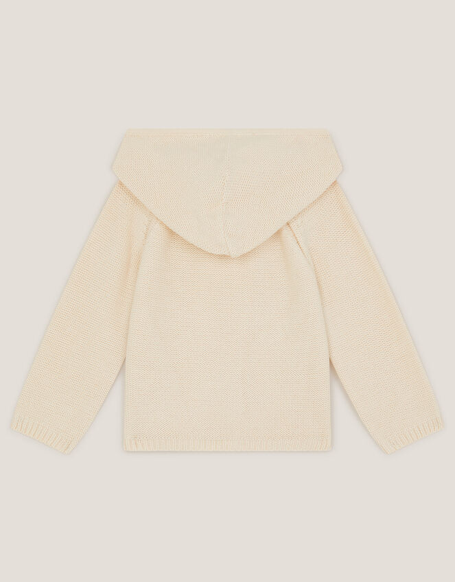Newborn Sheep Knit Cardigan, Cream (CREAM), large