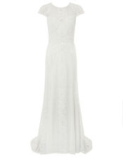 Meghan Geo Lace Maxi Wedding Dress, Ivory (IVORY), large