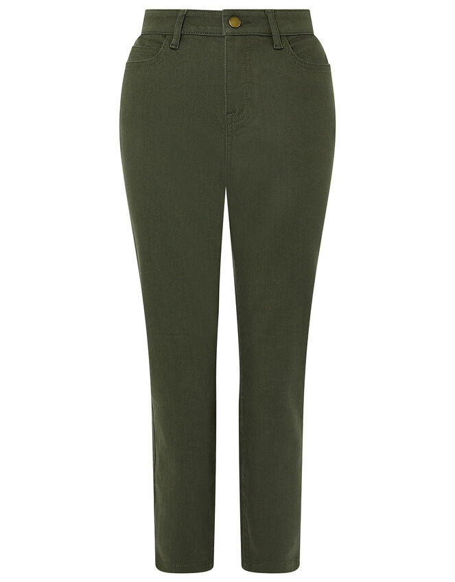 Safaia Ankle Grazer Jeans, Green (KHAKI), large