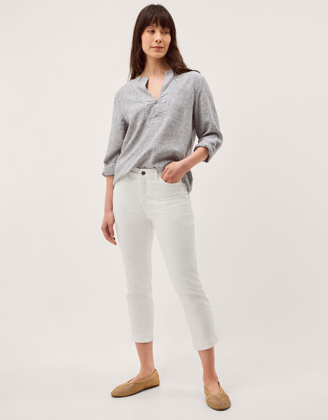 Idabella Cropped Skinny Jeans, Natural (ECRU), large