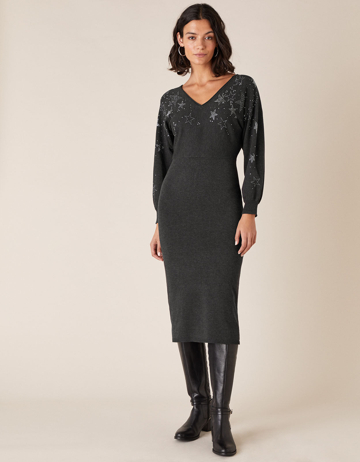 monsoon black and white dress