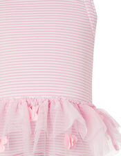 Baby Seersucker Flower Swimsuit , Pink (PINK), large