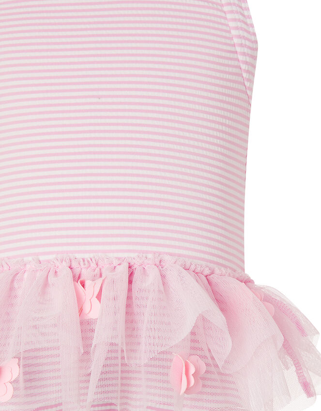 Baby Seersucker Flower Swimsuit , Pink (PINK), large