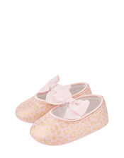 Baby Leonie Leopard Bootie Shoes, Pink (PALE PINK), large