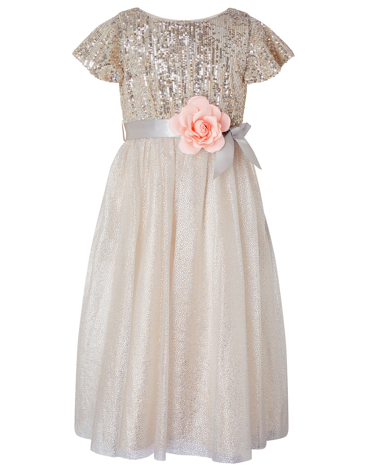 Bailea Sequin Sparkle Maxi Dress Natural