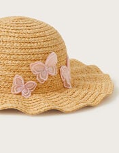 Butterfly Wave Floppy Hat, Natural (NATURAL), large