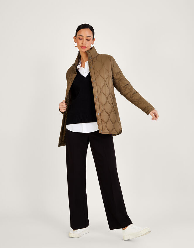 Orla Onion Padded Coat, Brown (BROWN), large