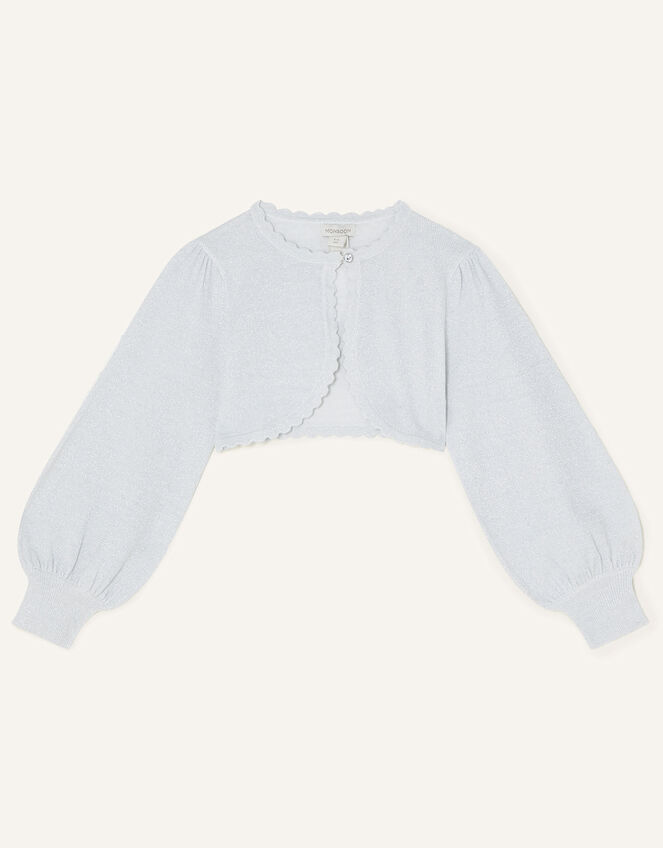Statement Sleeve Cardigan, Silver (SILVER), large