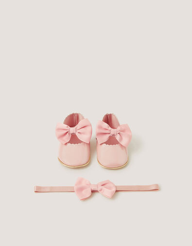 Baby Corsage Booties & Headband Set, Pink (PINK), large