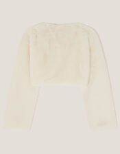 Marie Bow Faux Fur Shrug, Ivory (IVORY), large