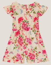Baby Artisan Rose Print Romper, Ivory (IVORY), large