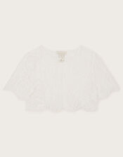 Lola Lace Bridesmaid Shrug, Ivory (IVORY), large