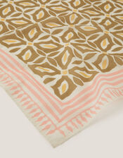 Elma Square Floral Print Scarf, , large