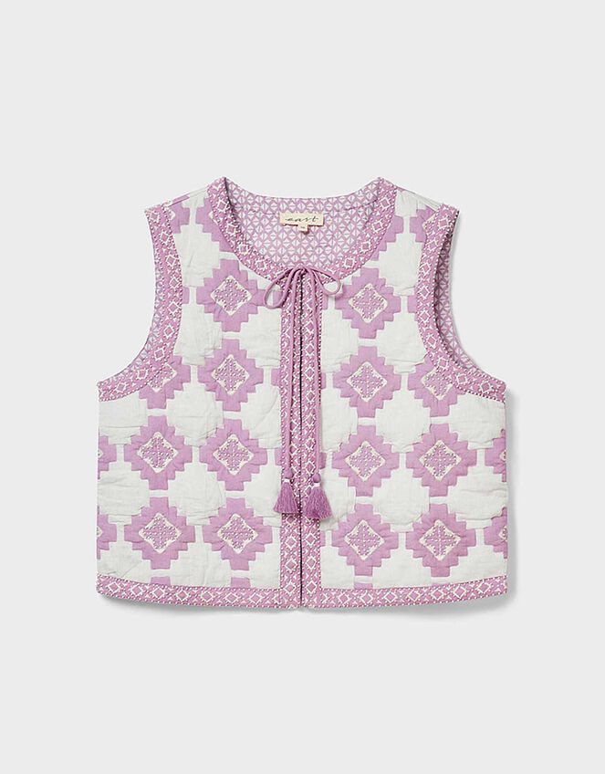 East Kaira Embroidered Quilted Waistcoat, Multi (MULTI), large