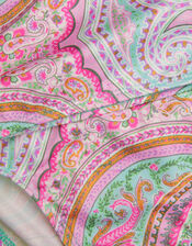 Paisley Asymmetrical Bikini Set, Blue (BLUE), large