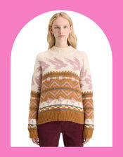 Scotch and Soda Metallic Fair Isle Jumper, Multi (MULTI), large