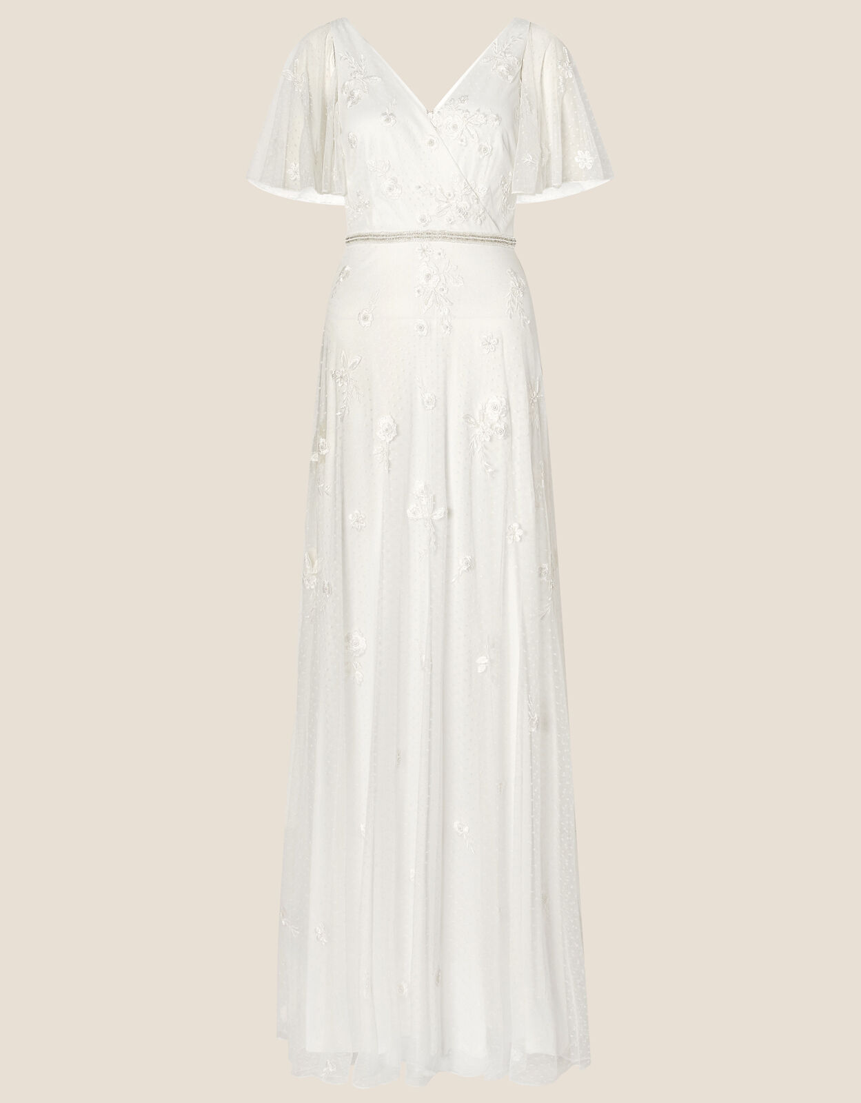 Bridesmaid dress with online spot mesh frill detail