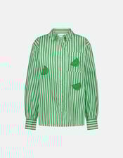 Fabienne Chapot Alex Lime Stripe Shirt, Green (GREEN), large