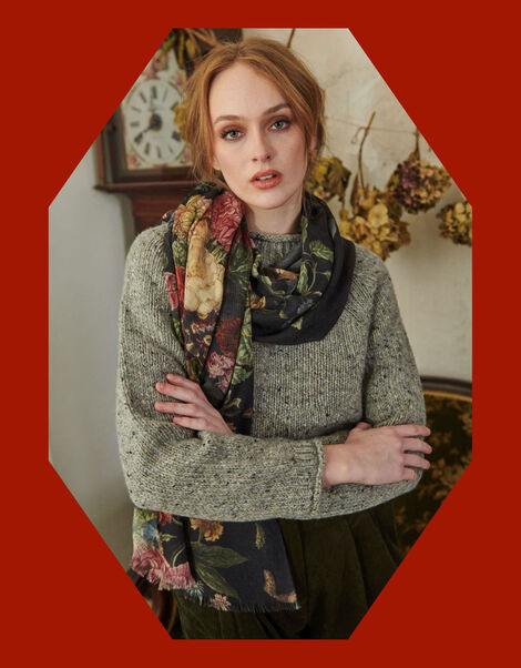 One Hundred Stars Primula Wool Scarf, , large