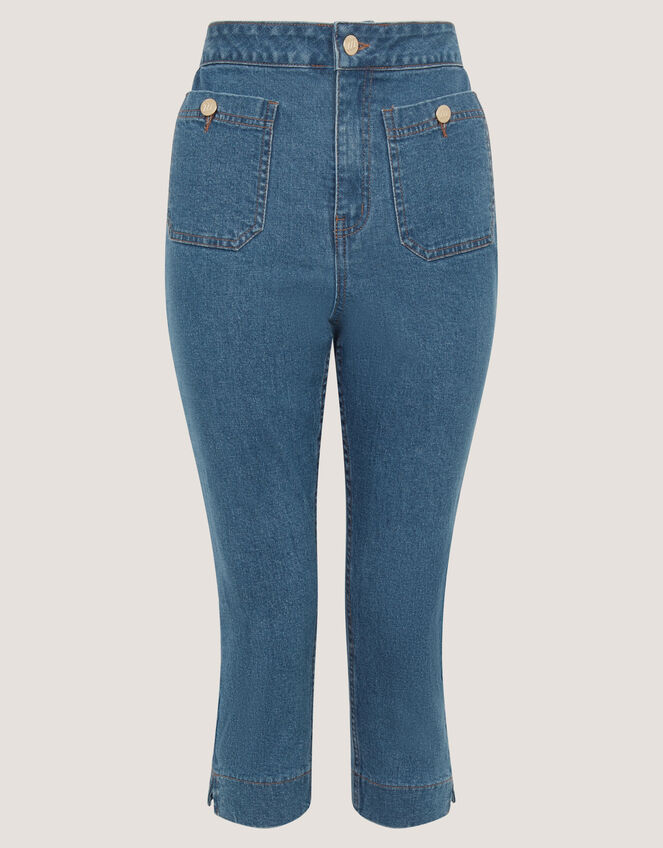 Cassie Capri Jeans, Blue (MID AUTHENTIC BLUE), large