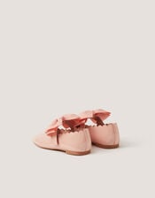 Bow Strap Patent Ballet Flats, Pink (PINK), large