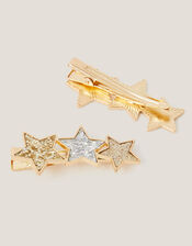 2-Pack Glitter Star Hair Clips, , large