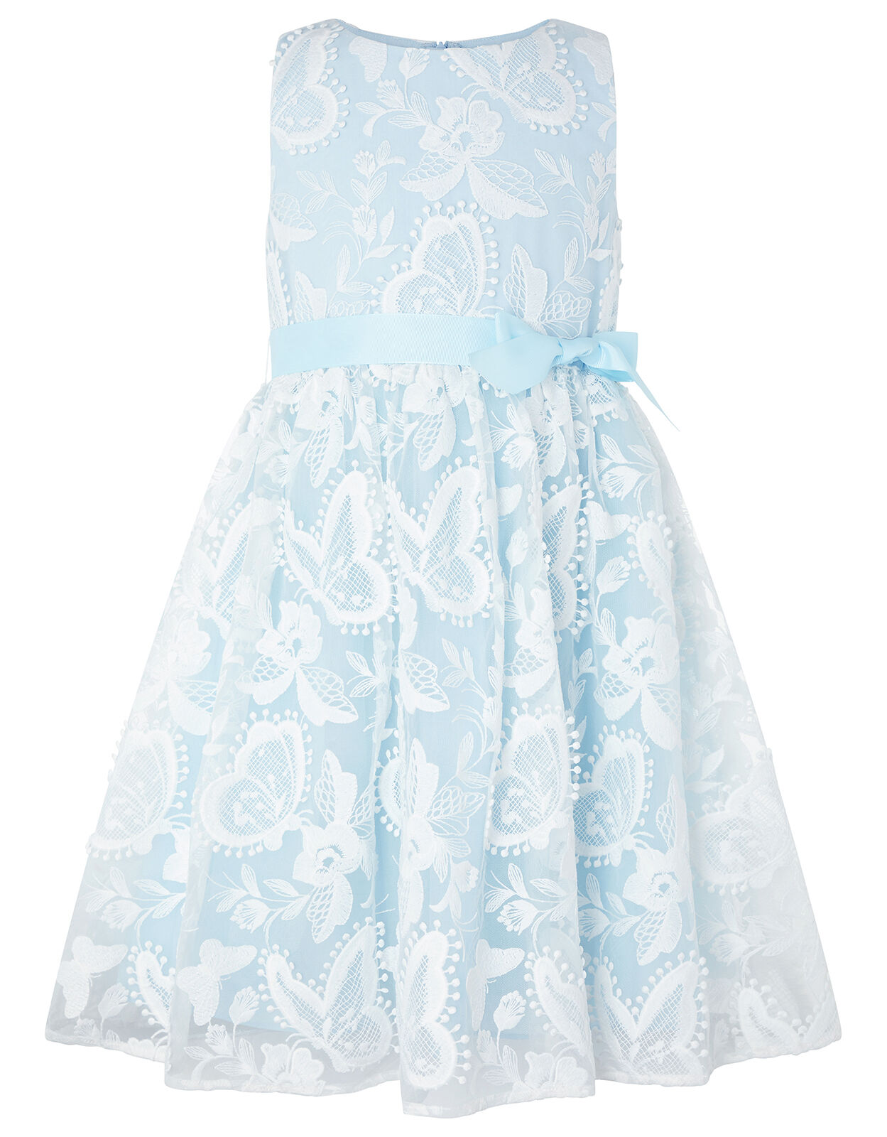 Monsoon blue flower girl dress top