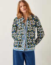 Nikita Floral Jersey Shirt, Black (BLACK), large