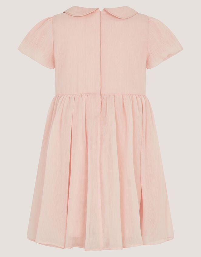 Baby Romee Puff Sleeve Embroidered Party Dress, Pink (PALE PINK), large