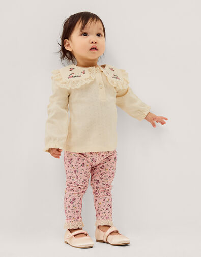 Baby Rosie Top & Floral Leggings Set, Pink (PINK), large