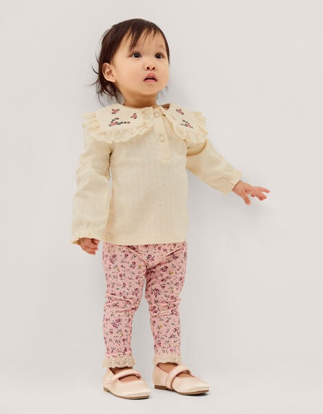 Baby Rosie Top & Floral Leggings Set, Pink (PINK), large