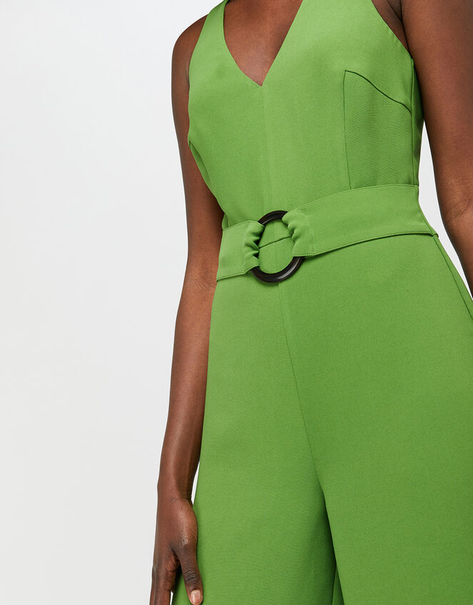 Gilly V Neck Jumpsuit, Green (GREEN), large