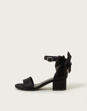 Open-Toe Bow Heels, Black (BLACK), large