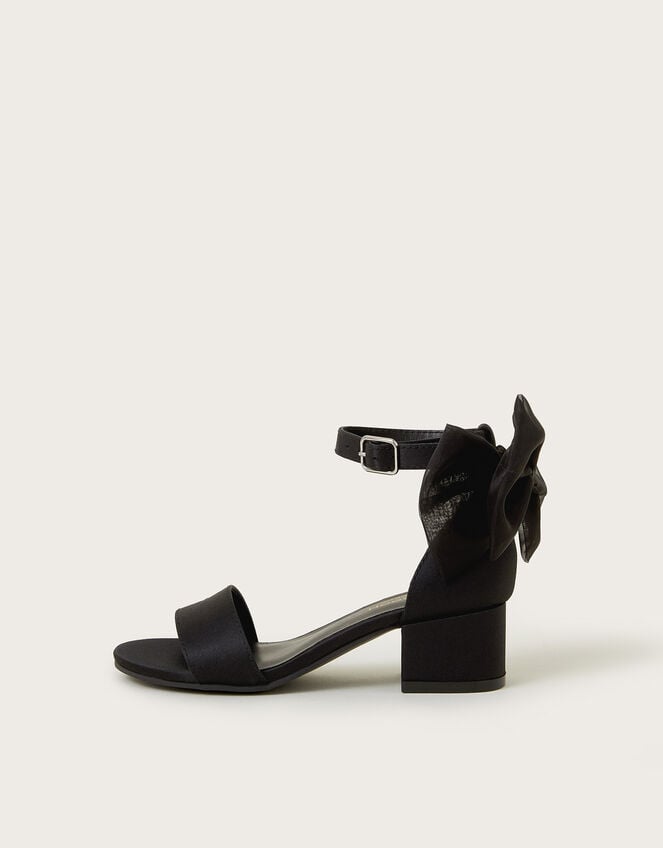 Open-Toe Bow Heels, Black (BLACK), large